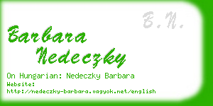 barbara nedeczky business card